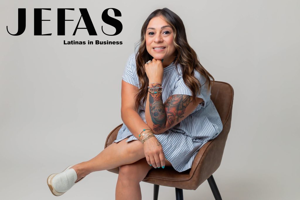 Blanca Ponce Dominguez, owner of B's Everlasting Permanent Jewelry. Photo by Jasmin Adriana González, JEFAS Magazine